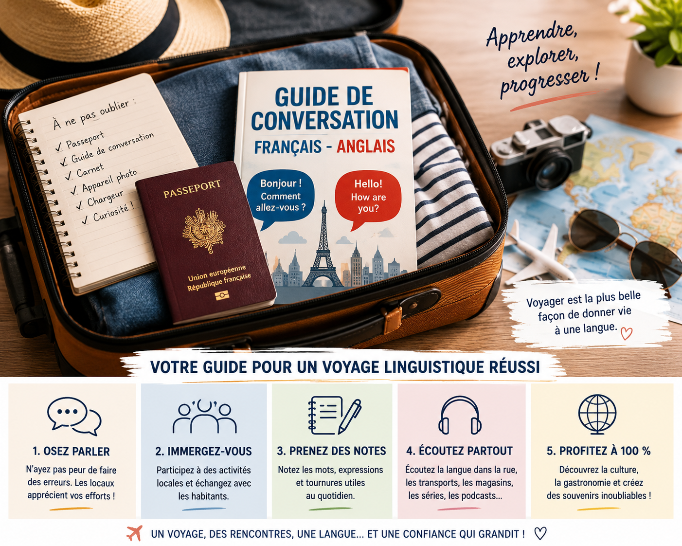 Voyager pour pratiquer une langue : le guide de l’apprenant curieux